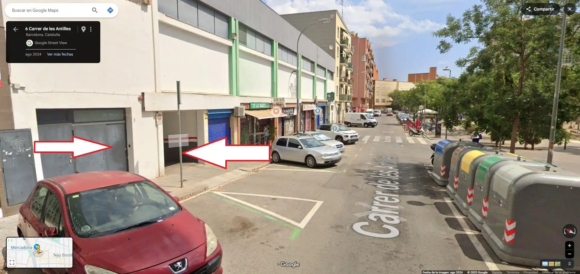 Vista exterior de Garatge de lloguer en Barcelona
