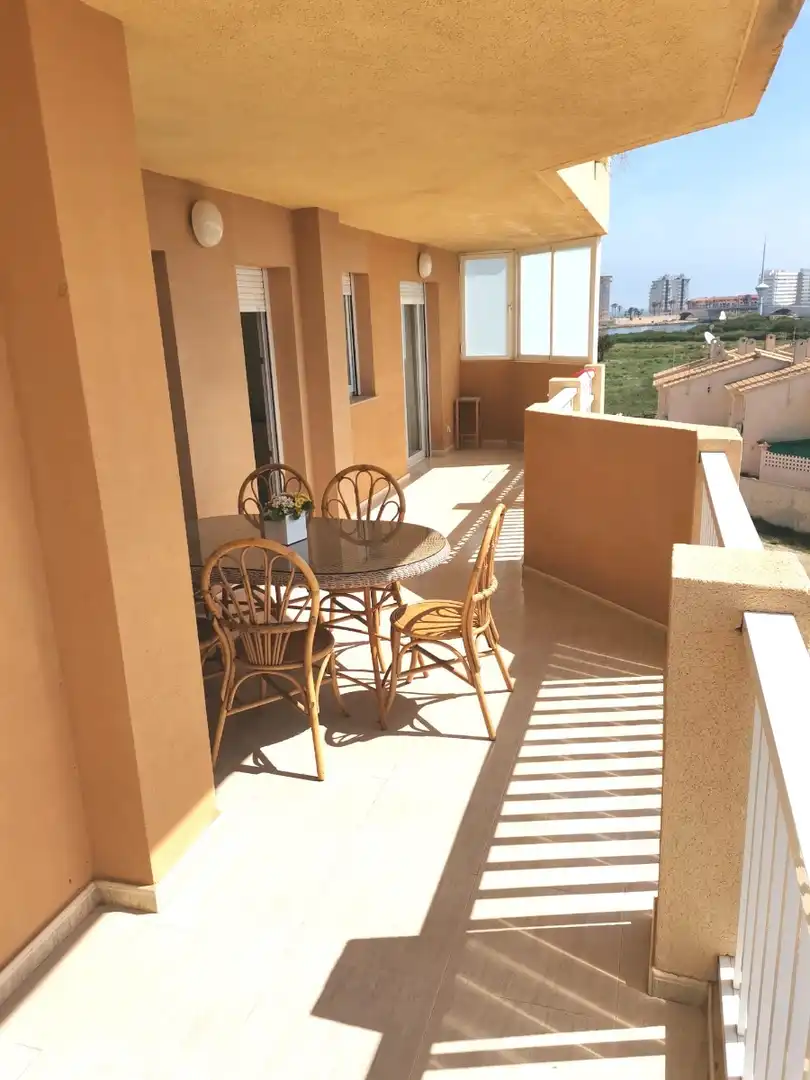 Terrace of Apartments for rent in La Manga del Mar Menor  with Heating, Terrace and Swimming Pool