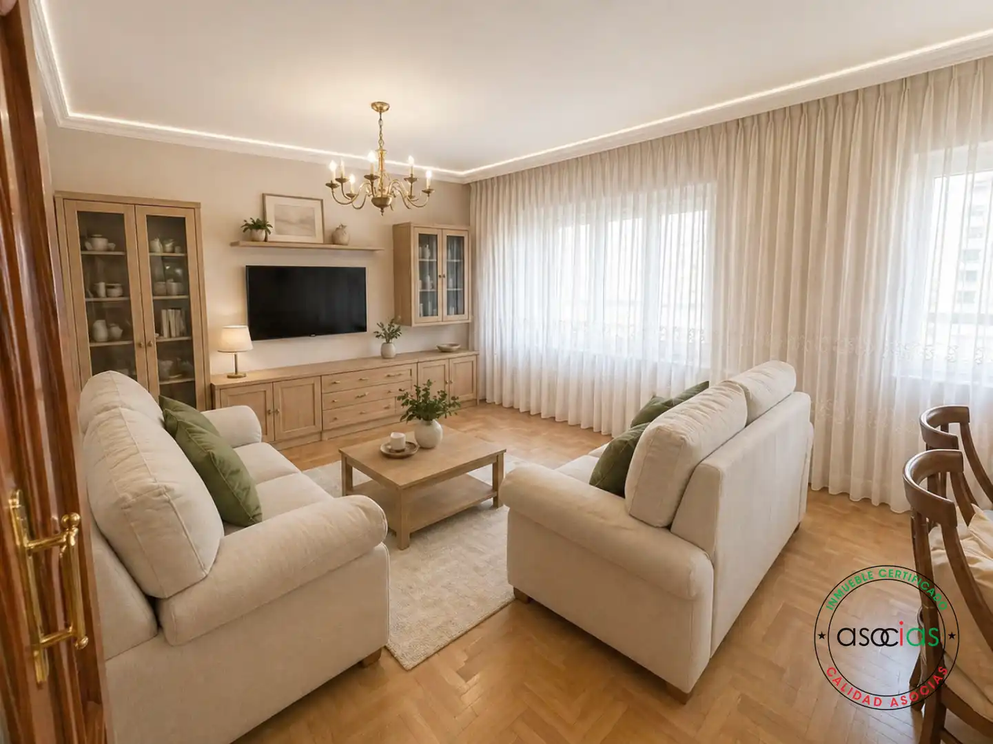 Wohnzimmer von Wohnung zum Verkauf in Gijón  mit Heizung