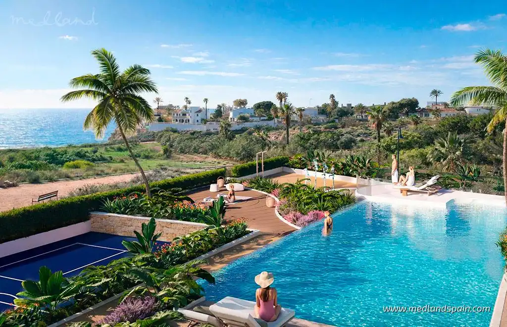 Piscina de Casa adosada en venda en El Campello amb Aire condicionat, Calefacció i Jardí privat