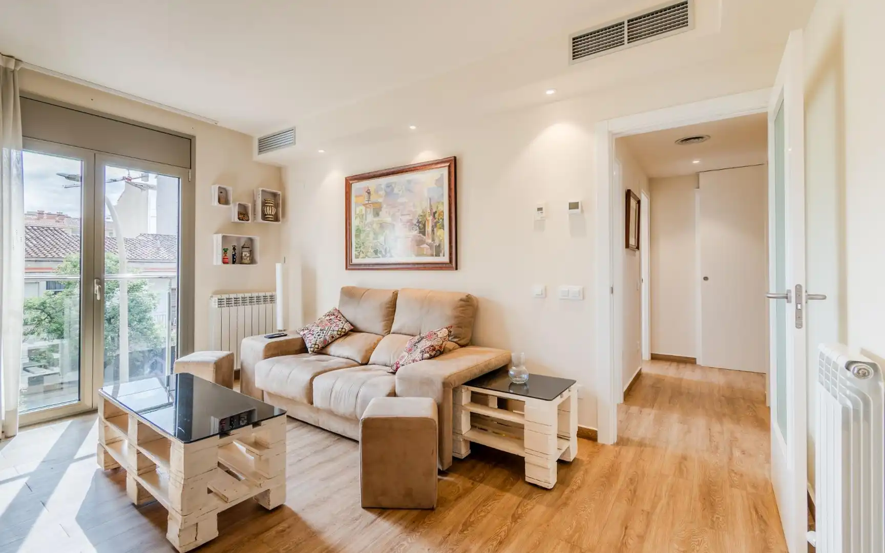 Sala de estar de Apartamento de alquiler en Girona con Balcón
