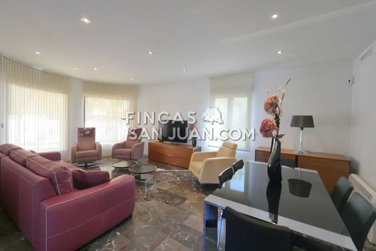 Sala d'estar de Casa o xalet en venda en Sant Joan d'Alacant amb Aire condicionat, Calefacció i Terrassa