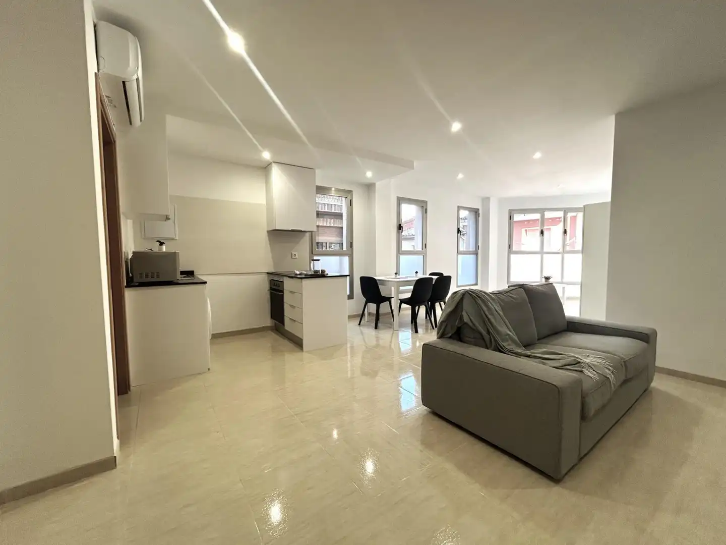Sala de estar de Apartamento de alquiler en Burriana / Borriana con Aire acondicionado, Calefacción y Amueblado
