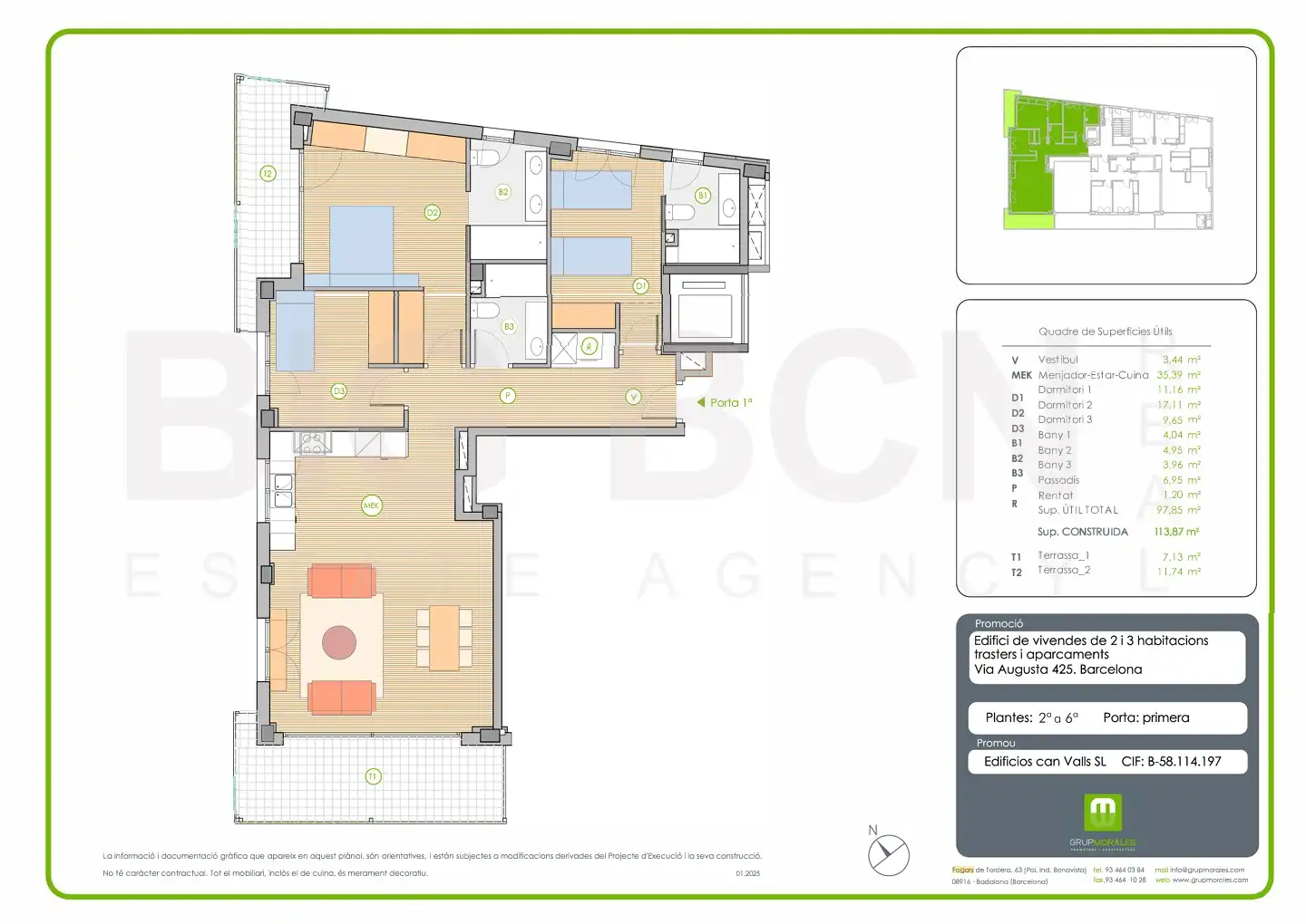 Piso con terraza en venta en Via Augusta 425, imagen 11