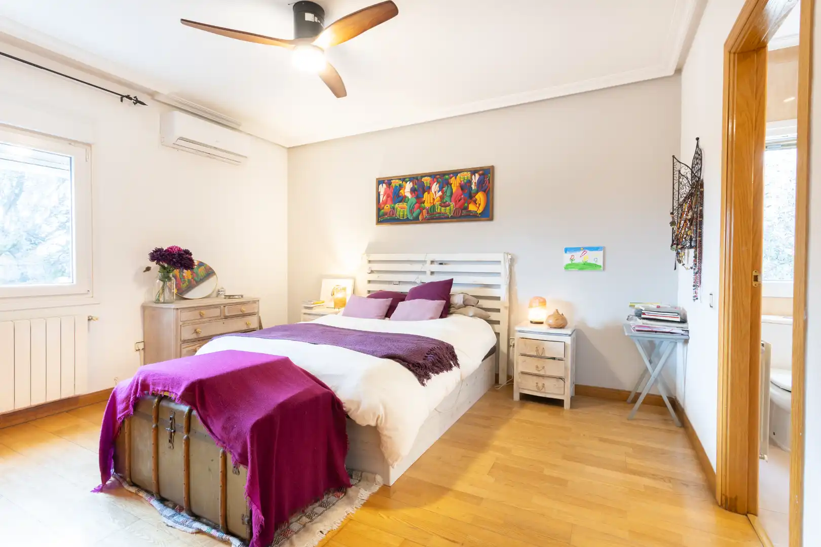 Bedroom of Houses for sale in Villanueva de la Cañada  with Air Conditioner, Heating and Private garden