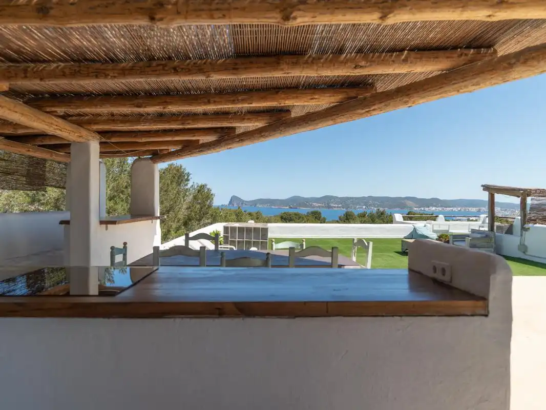 Terrace of Houses for sale in Sant Josep de sa Talaia  with Air Conditioner, Heating and Private garden