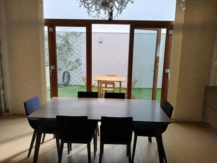 Comedor de Casa o chalet de alquiler en Casabermeja con Aire acondicionado, Jardín privado y Piscina