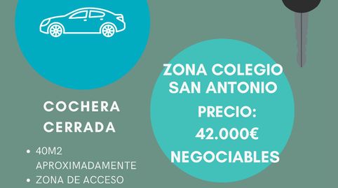 SE VENDE COCHERA CERRADA, EN AVENIDA EUROPA 📍 ZONA COLEGIO SAN ANTONIO, POR 42.000€ NEGOCIABLES.