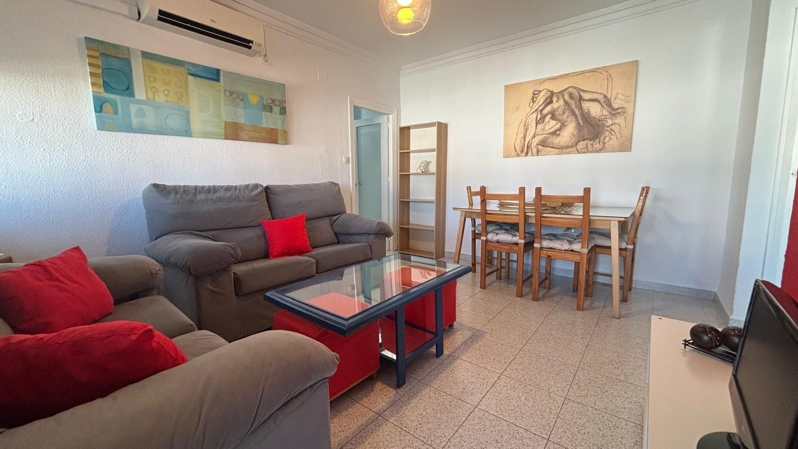 Living room of Flat for sale in  Sevilla Capital  with Air Conditioner, Terrace and Balcony