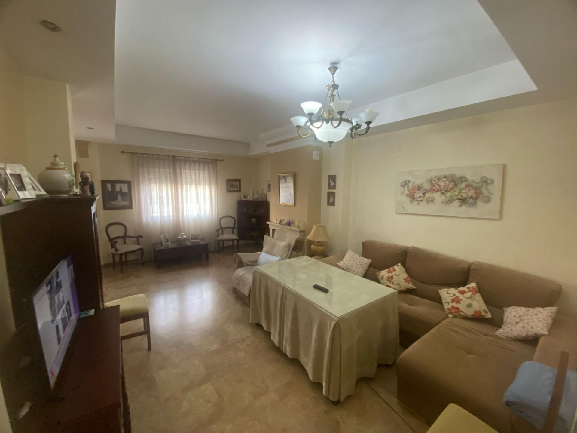 Sala d'estar de Casa adosada en venda en Coria del Río amb Jardí privat, Terrassa i Piscina comunitària