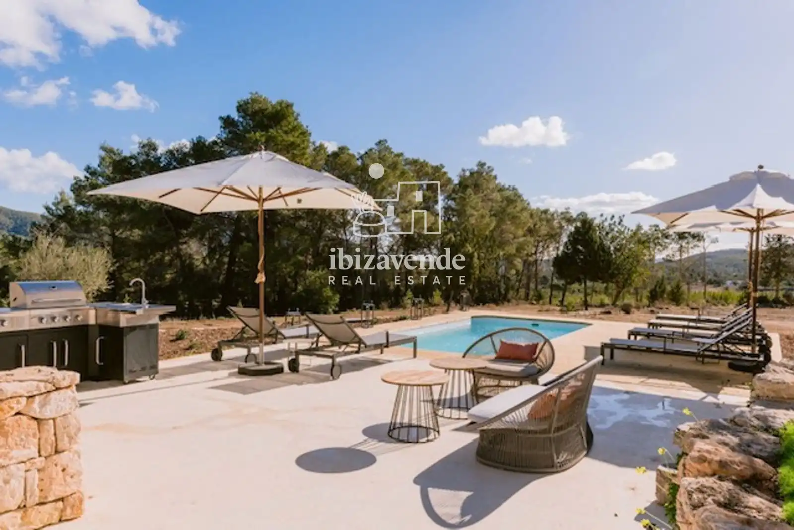 Jardín de Casa o chalet de alquiler en Sant Joan de Labritja con Aire acondicionado, Calefacción y Jardín privado