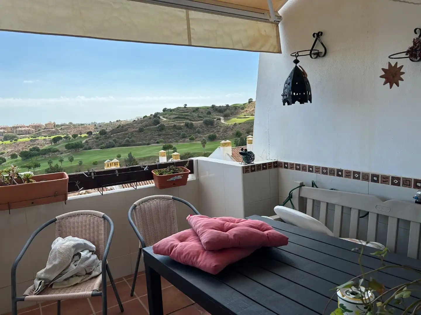 Terraza de Piso de alquiler en Mijas con Aire acondicionado y Terraza
