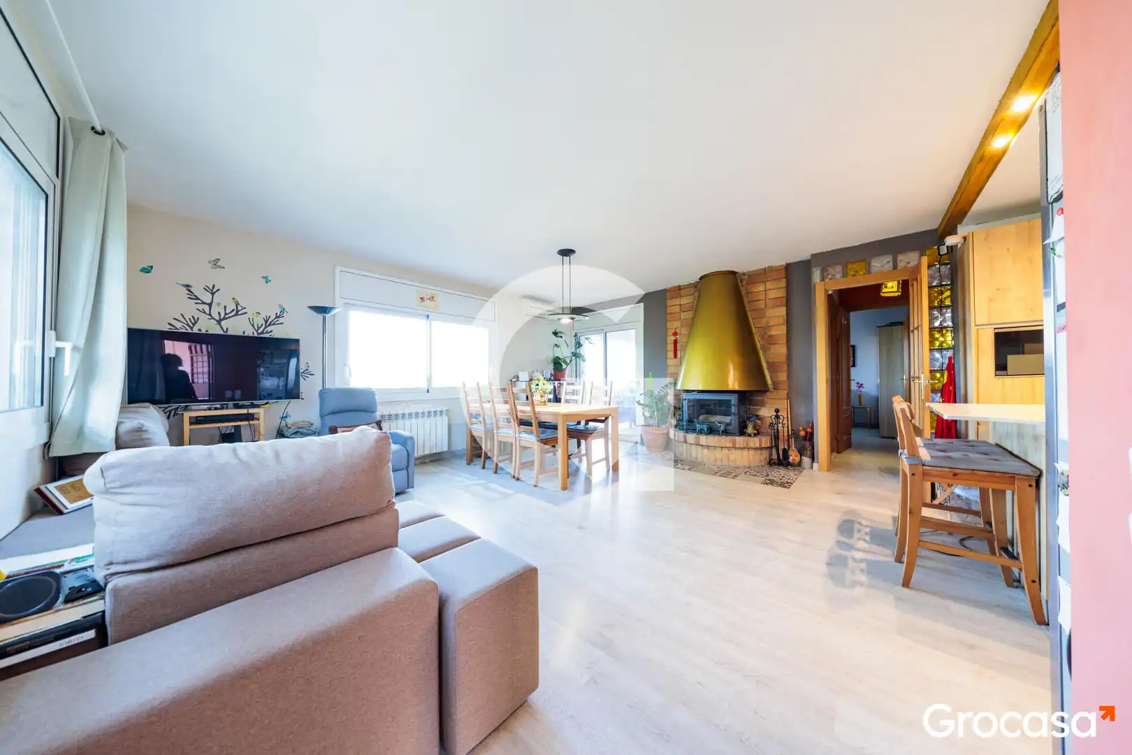 Sala d'estar de Casa o xalet en venda en Castellar del Vallès amb Aire condicionat, Calefacció i Jardí privat