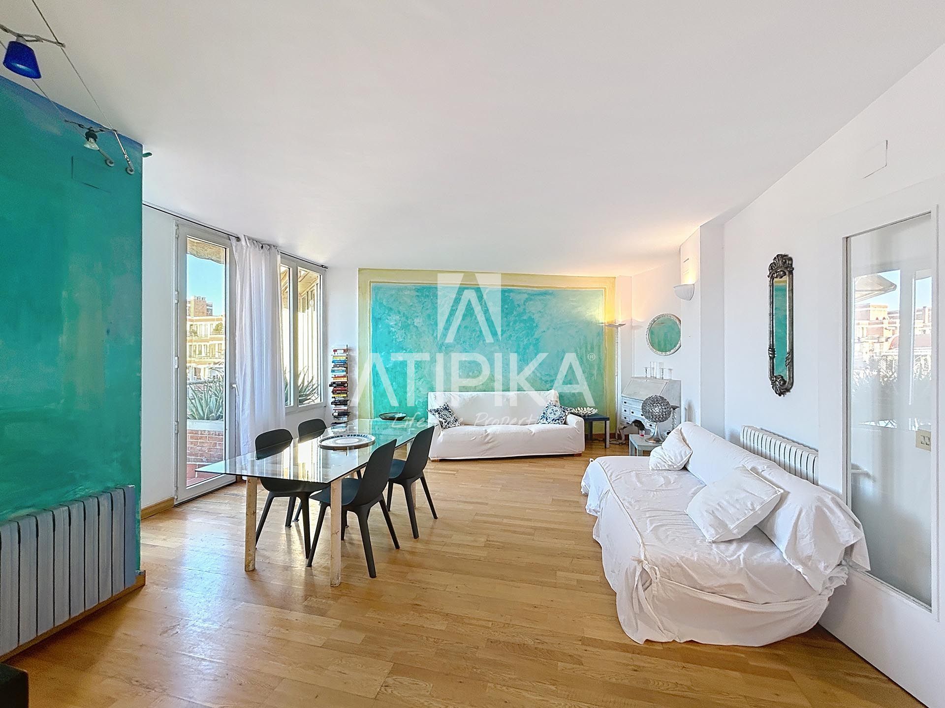 Sala d'estar de Pis de lloguer en  Barcelona Capital amb Aire condicionat, Calefacció i Parquet