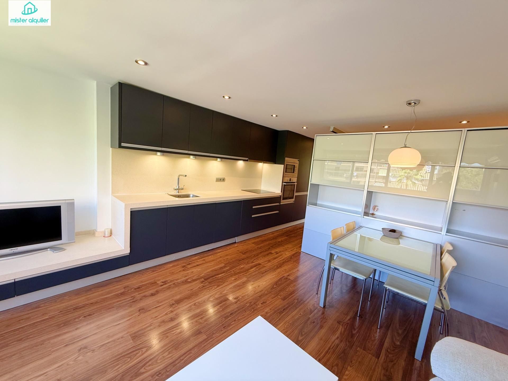 Cuina de Apartament de lloguer en Alicante / Alacant amb Aire condicionat, Calefacció i Jardí privat
