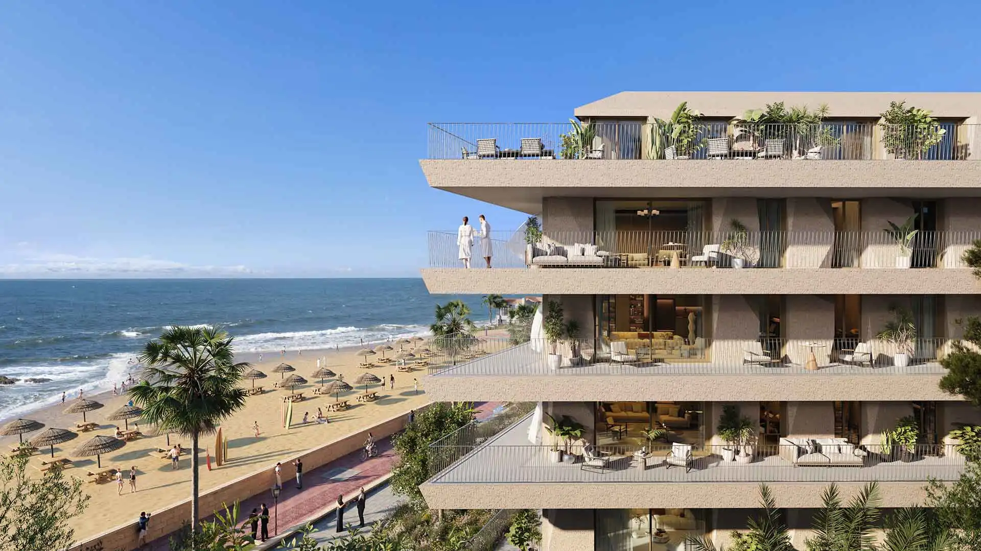 Vista exterior de Apartament en venda en Manilva amb Terrassa, Piscina i Piscina comunitària