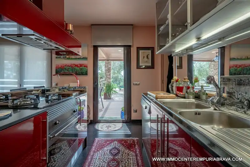 Cocina de Finca rústica en venta en Masarac i Vilarnadal con Aire acondicionado, Jardín privado y Terraza