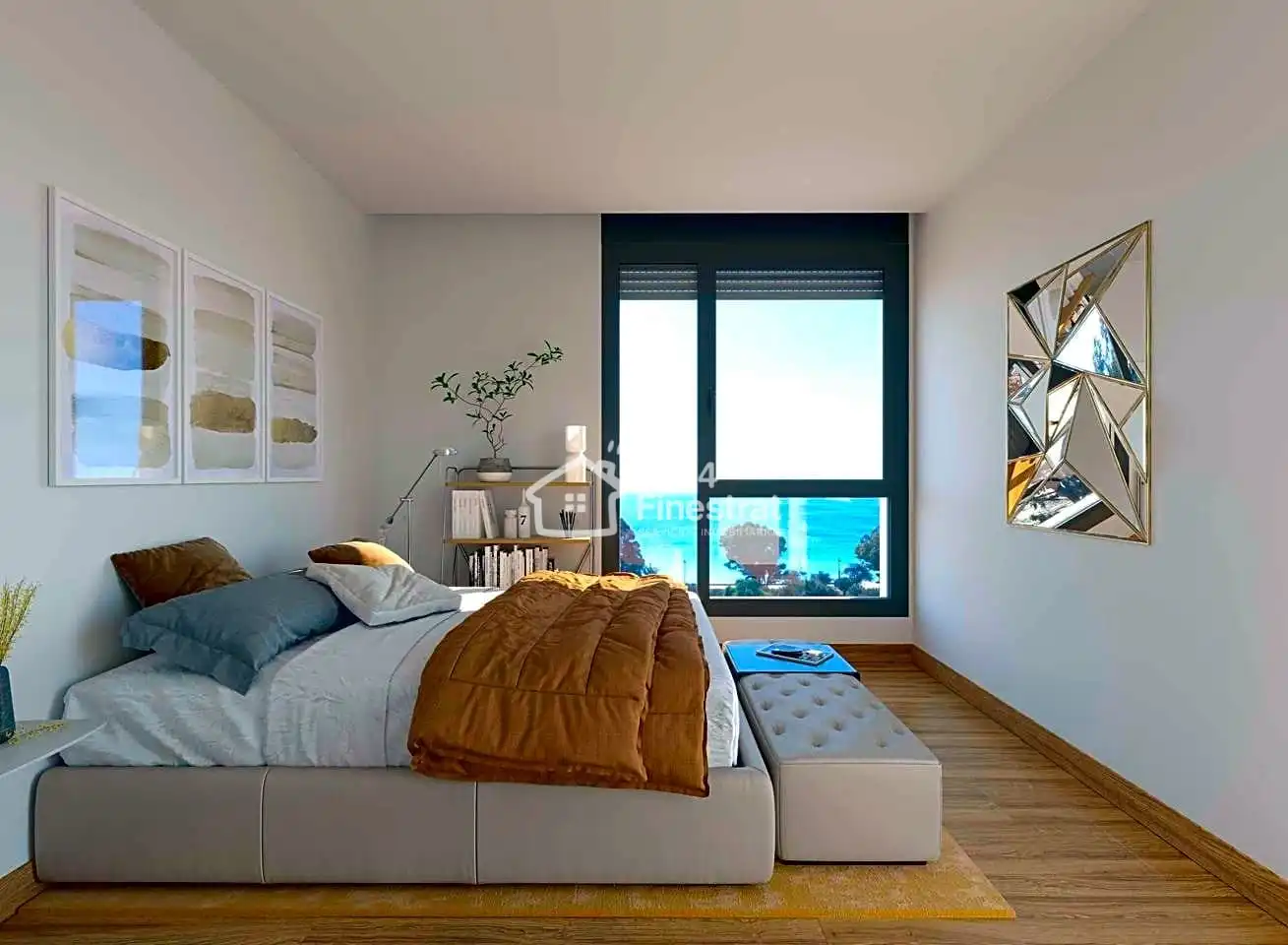 Bedroom of Flat for sale in Villajoyosa / La Vila Joiosa  with Air Conditioner, Terrace and Community pool
