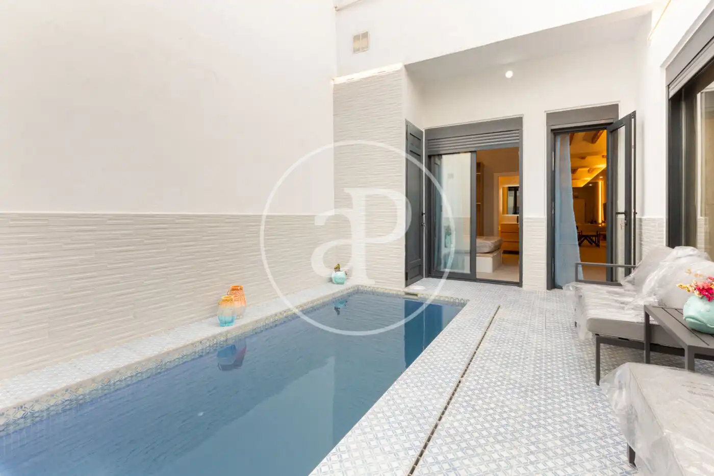 Schwimmbecken von Maisonette zum Verkauf in Valencia mit Klimaanlage, Heizung und Privatgarten