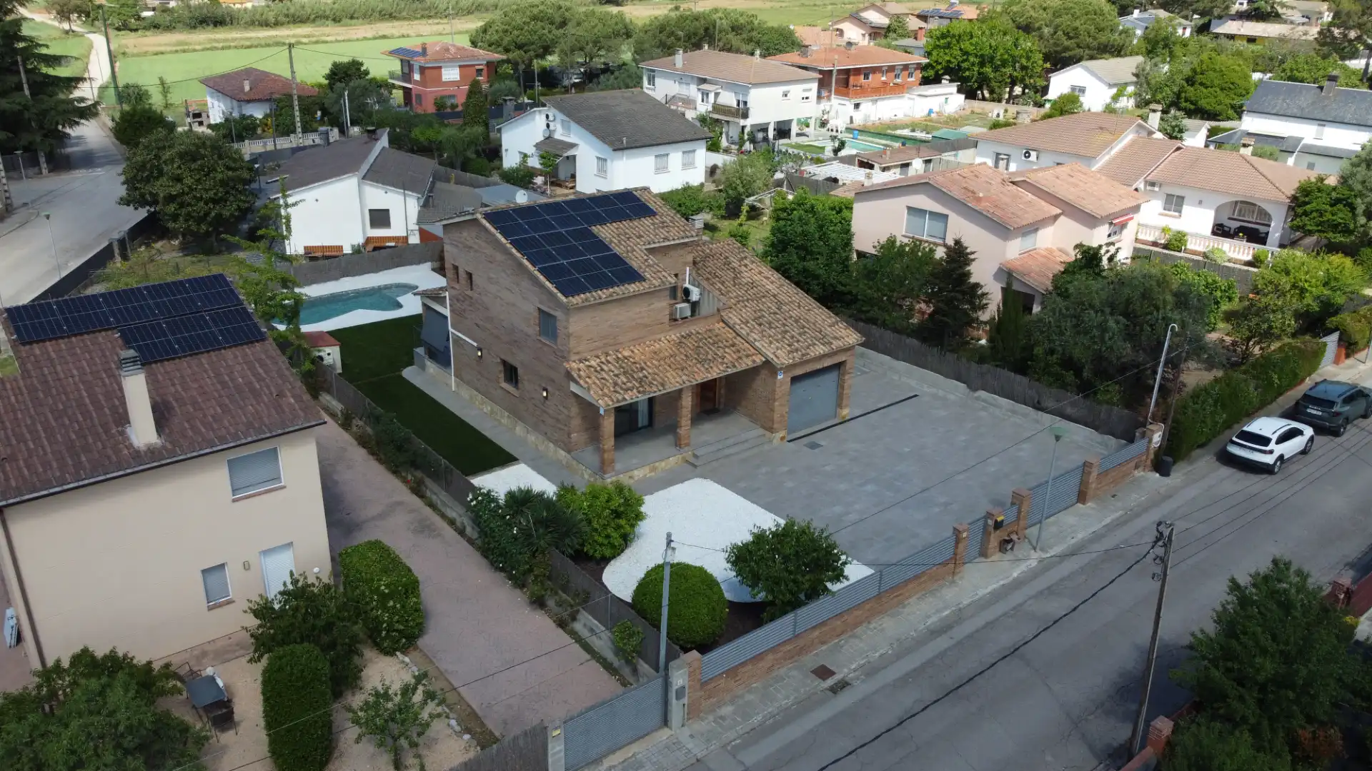 Exterior view of Houses for sale in Sant Antoni de Vilamajor  with Air Conditioner, Heating and Private garden