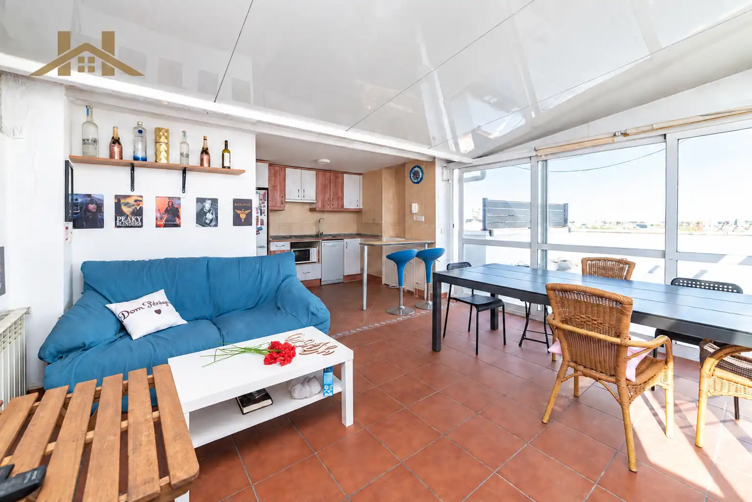 Sala de estar de Ático en venta en Centro
