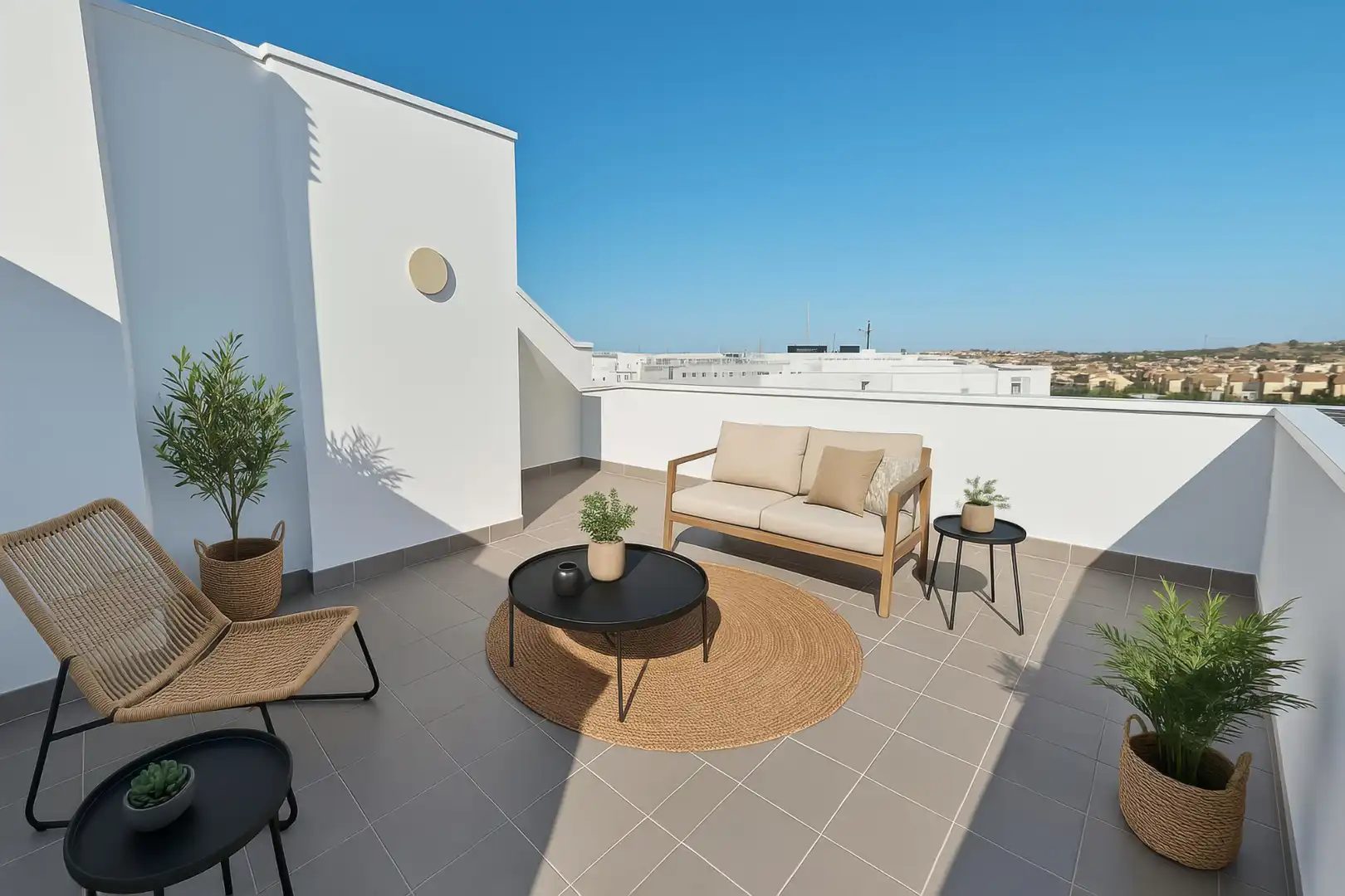 Terrasse von Wohnung zur Miete in Dos Hermanas mit Klimaanlage, Heizung und Parkett