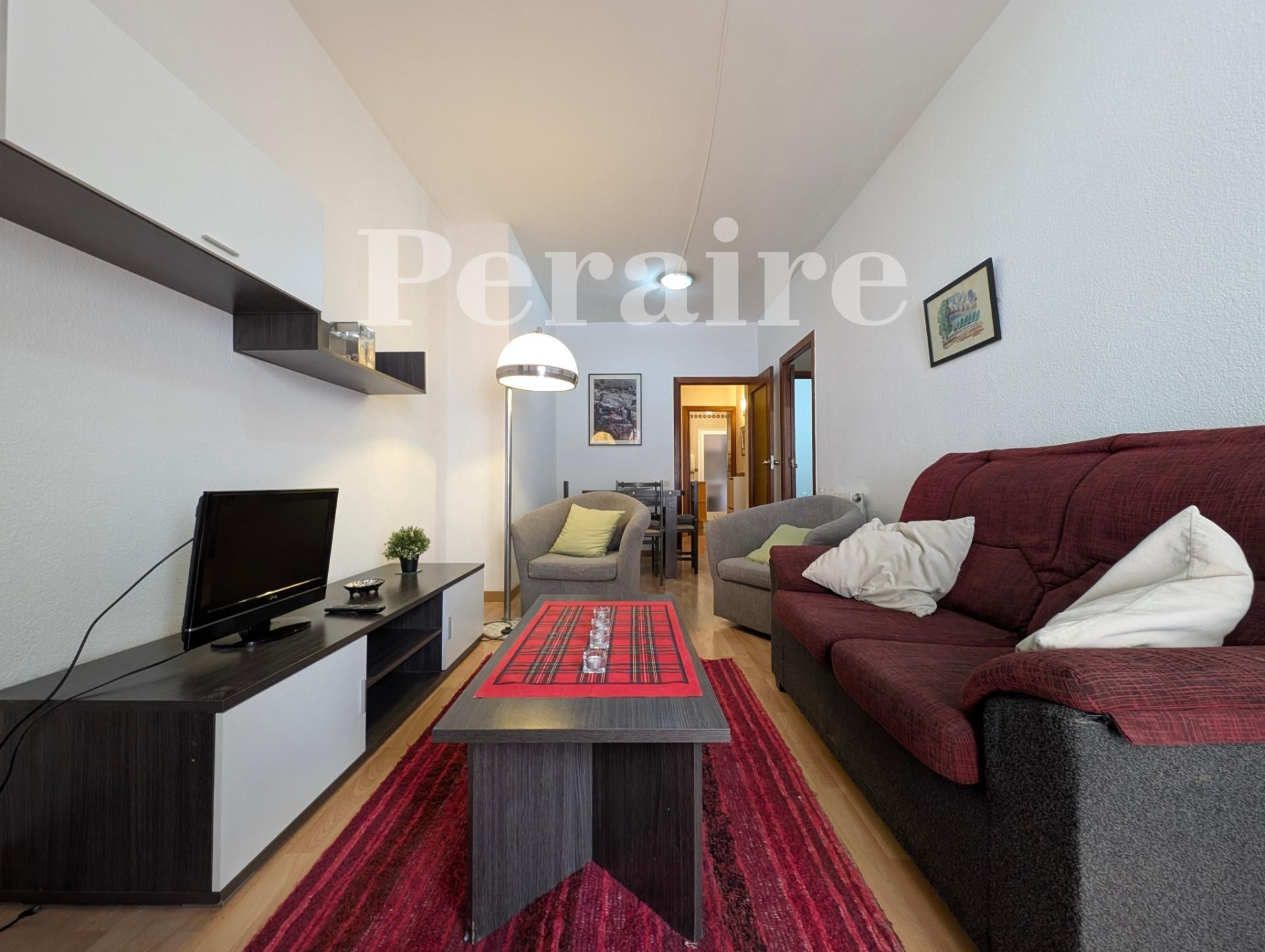 Sala de estar de Piso en venta en  Barcelona Capital con Calefacción, Parquet y Terraza