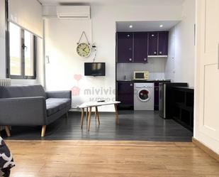 Living room of Study to rent in  Madrid Capital  with Air Conditioner, Heating and Furnished