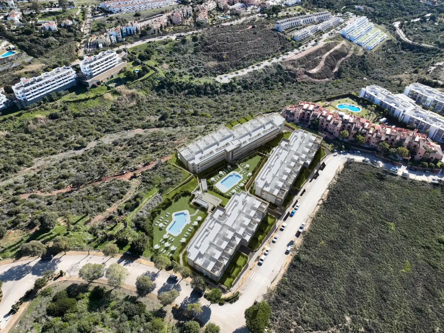 Außenansicht von Erdgeschoss zum Verkauf in Manilva mit Klimaanlage, Terrasse und Abstellraum