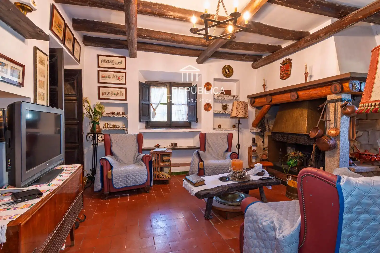 Sala de estar de Casa o chalet en venta en Sils con Calefacción, Jardín privado y Terraza
