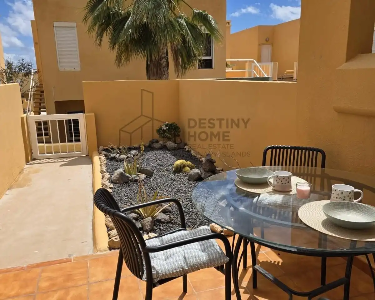 Terraza de Apartamento en venta en Pájara con Aire acondicionado, Jardín privado y Piscina comunitaria
