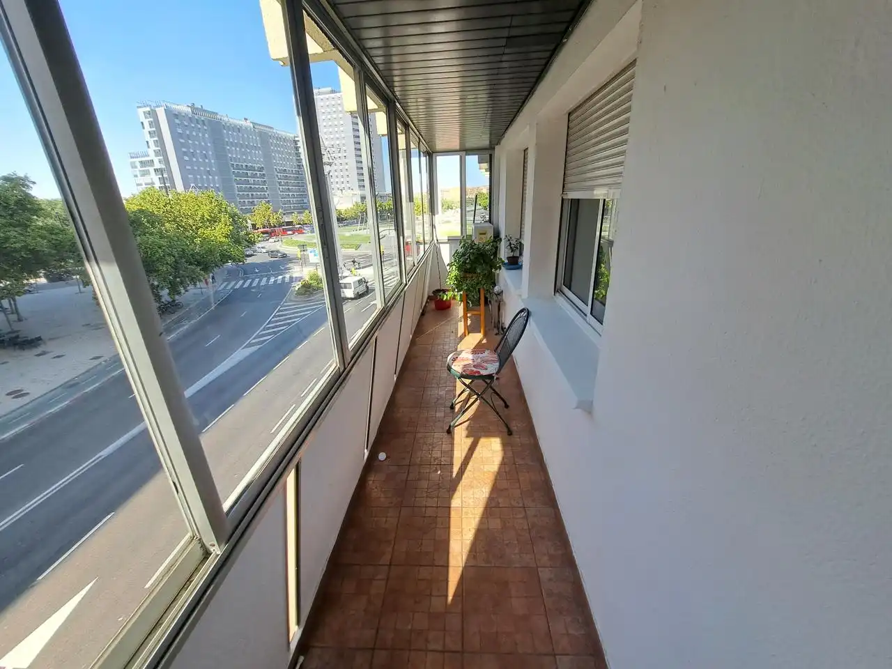 Balcony of Flat for sale in Zaragoza  with Air Conditioner, Heating and Parquet flooring