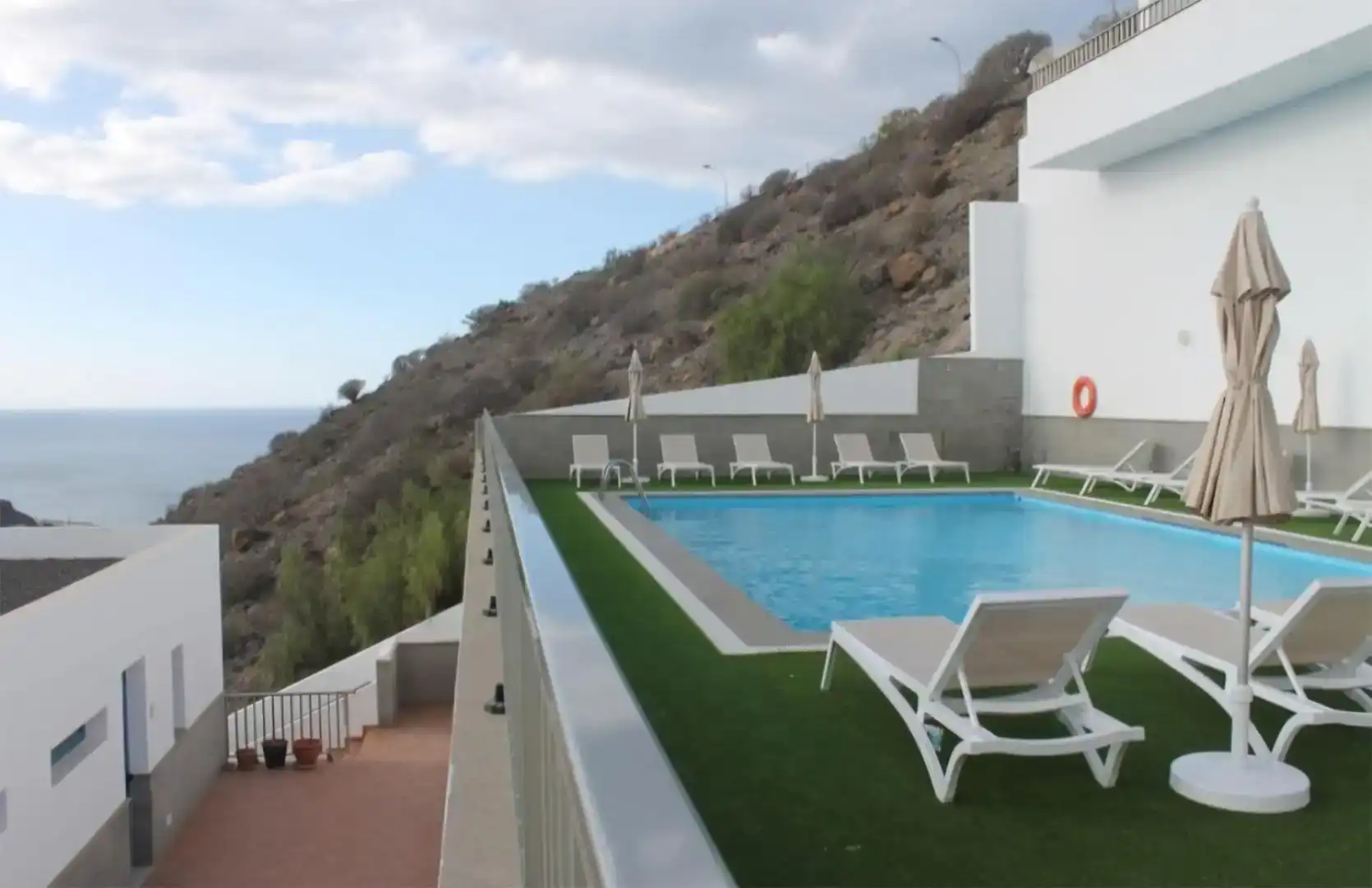 Swimming pool of Flat for sale in Mogán  with Air Conditioner, Private garden and Swimming Pool