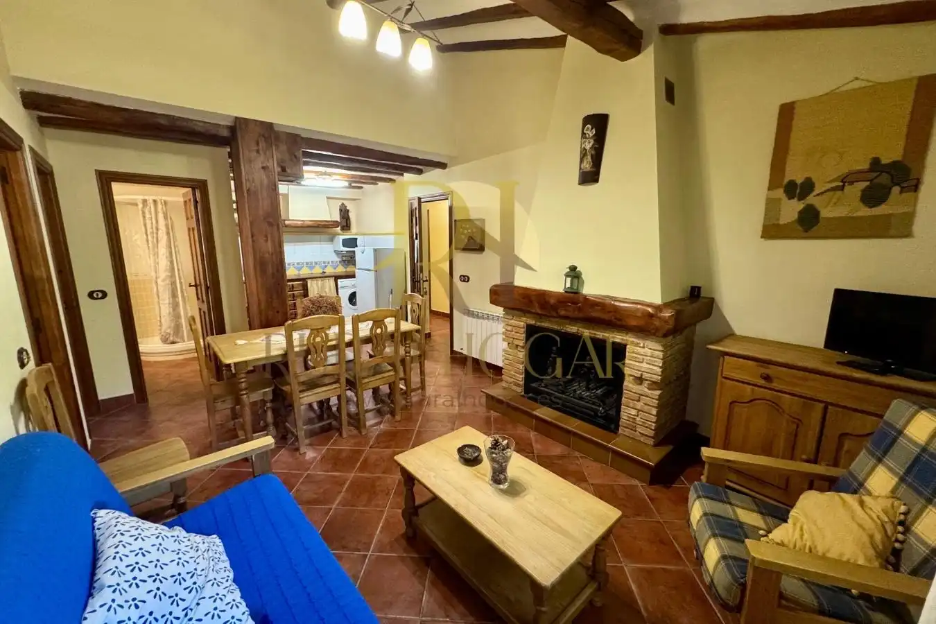 Sala de estar de Casa o chalet en venta en Peralejos de las Truchas con Calefacción, Jardín privado y Parquet