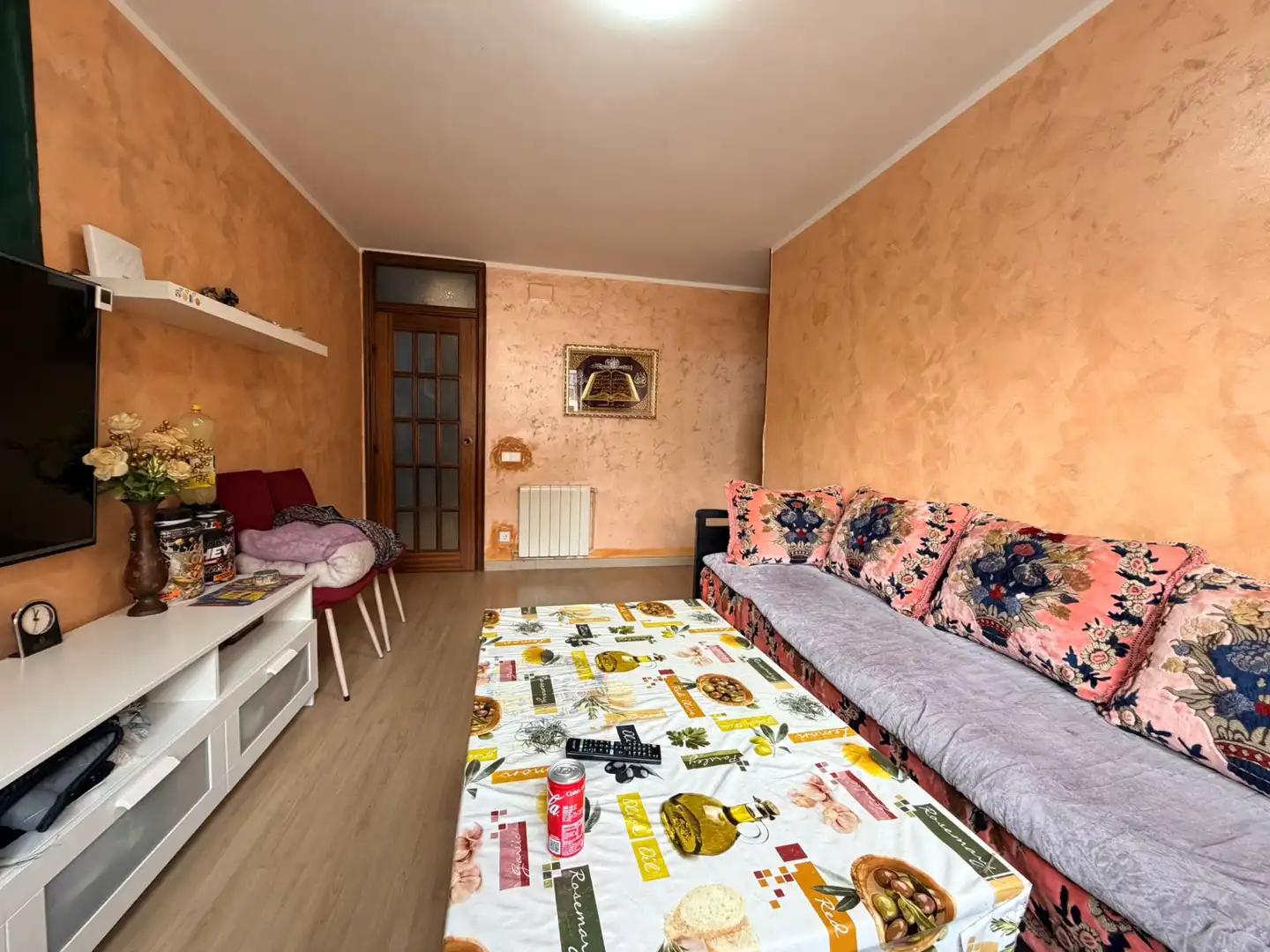 Sala de estar de Piso en venta en Badalona con Aire acondicionado, Calefacción y Parquet