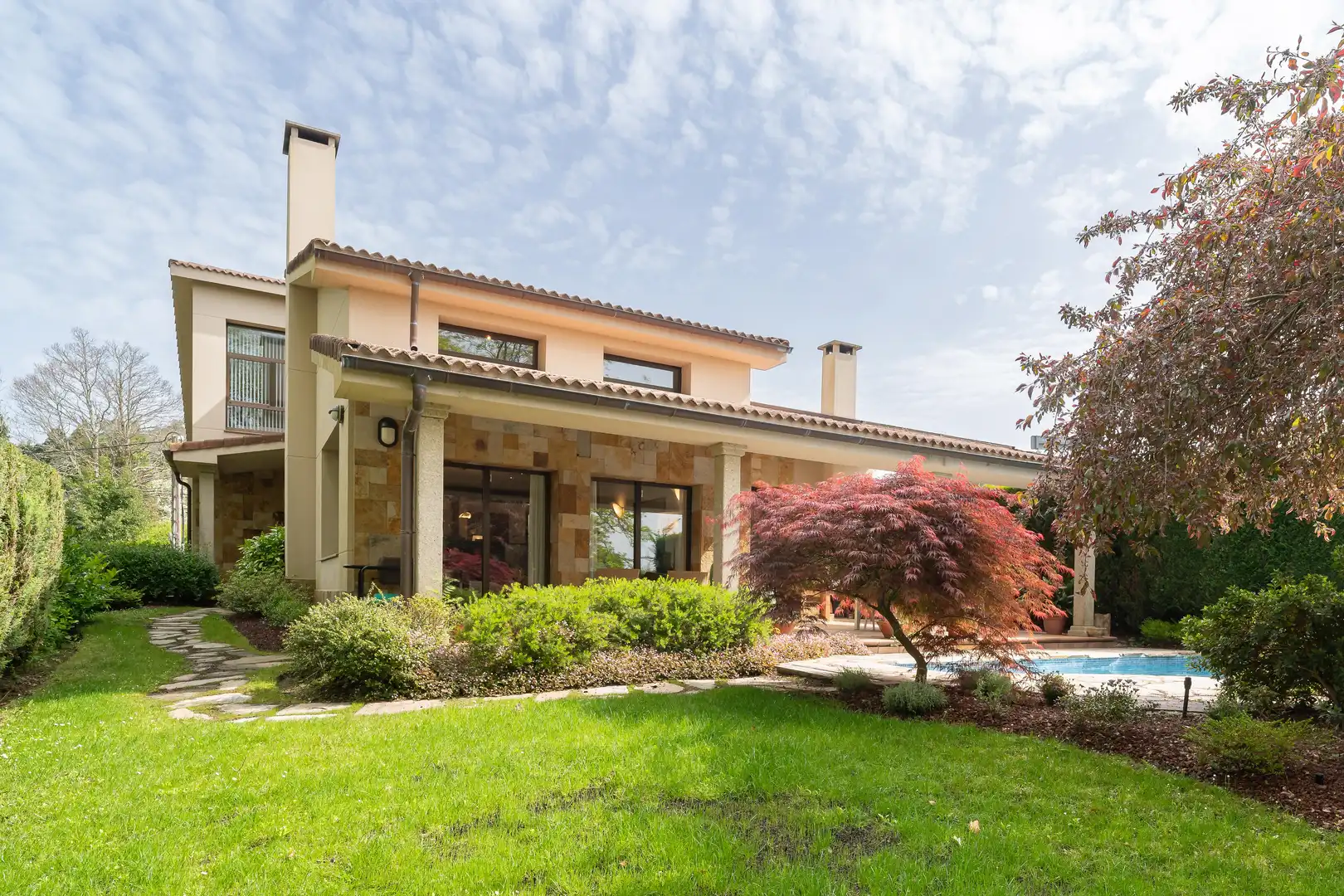 Exterior view of Houses for sale in Oleiros  with Heating, Private garden and Terrace