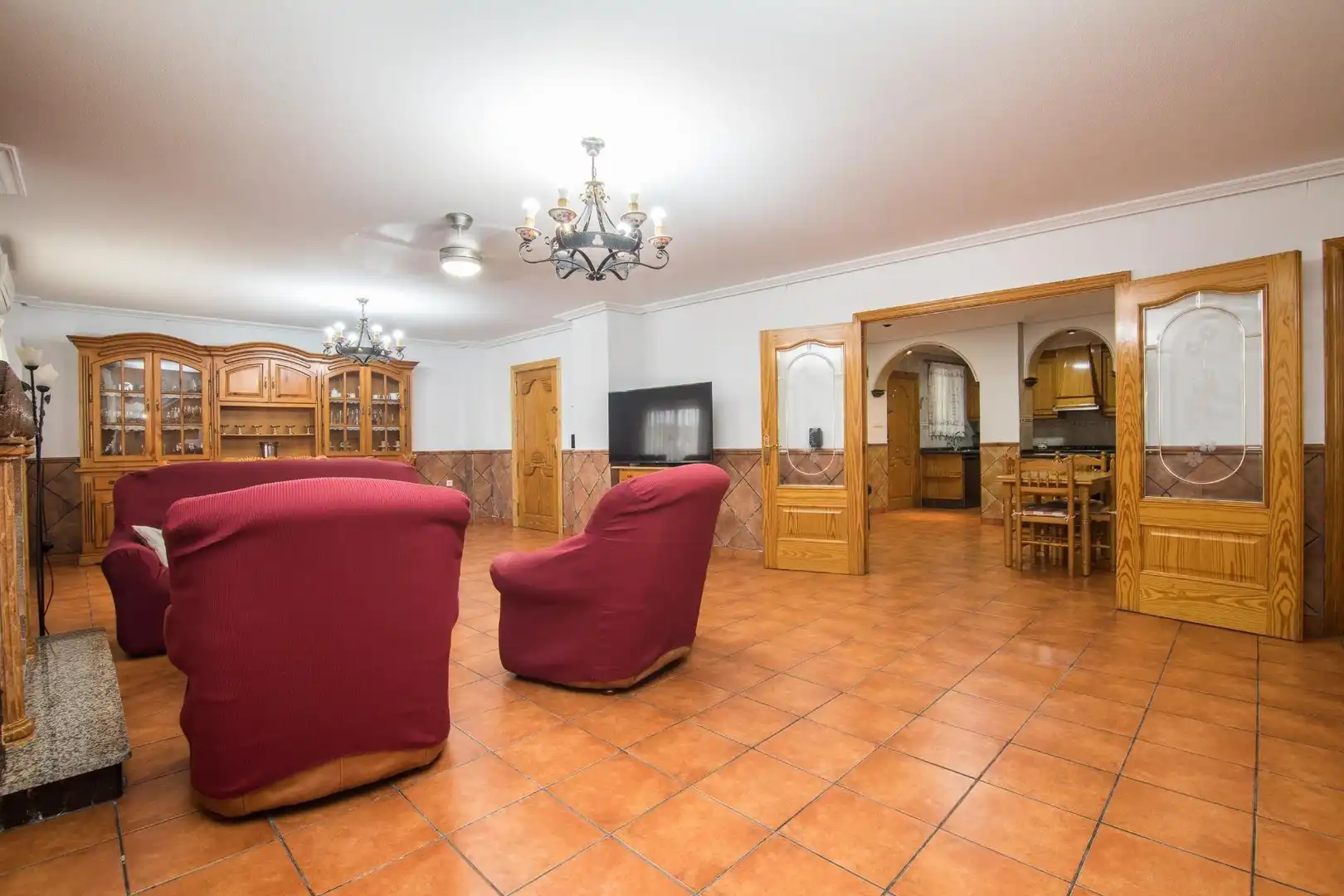 Wohnzimmer von Haus oder Chalet zum Verkauf in Elche / Elx mit Klimaanlage, Privatgarten und Terrasse