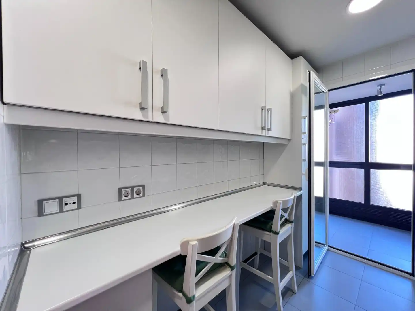 Kitchen of Flat for rent in Madrid  with Air Conditioner, Heating and Private garden