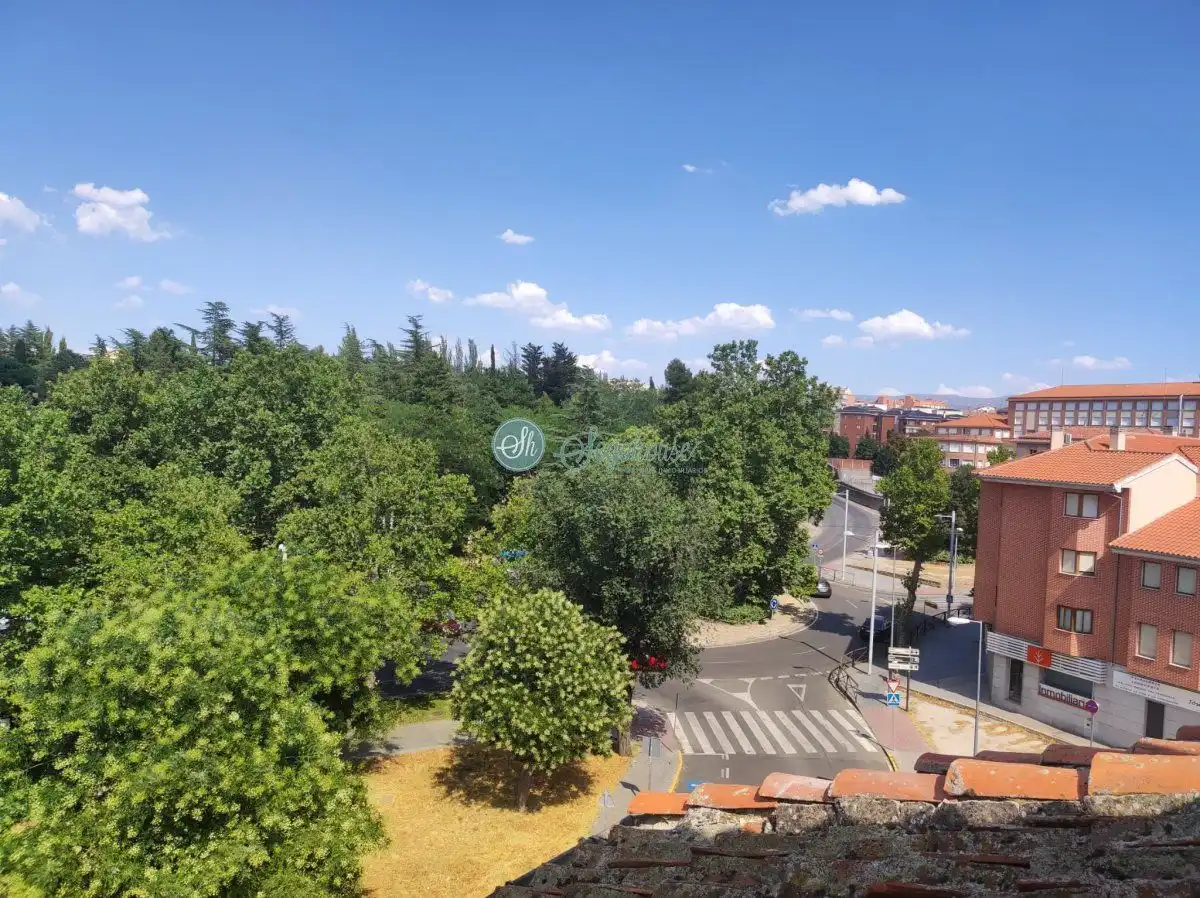 Vista exterior de Ático en venta en Segovia con Calefacción, Parquet y Amueblado
