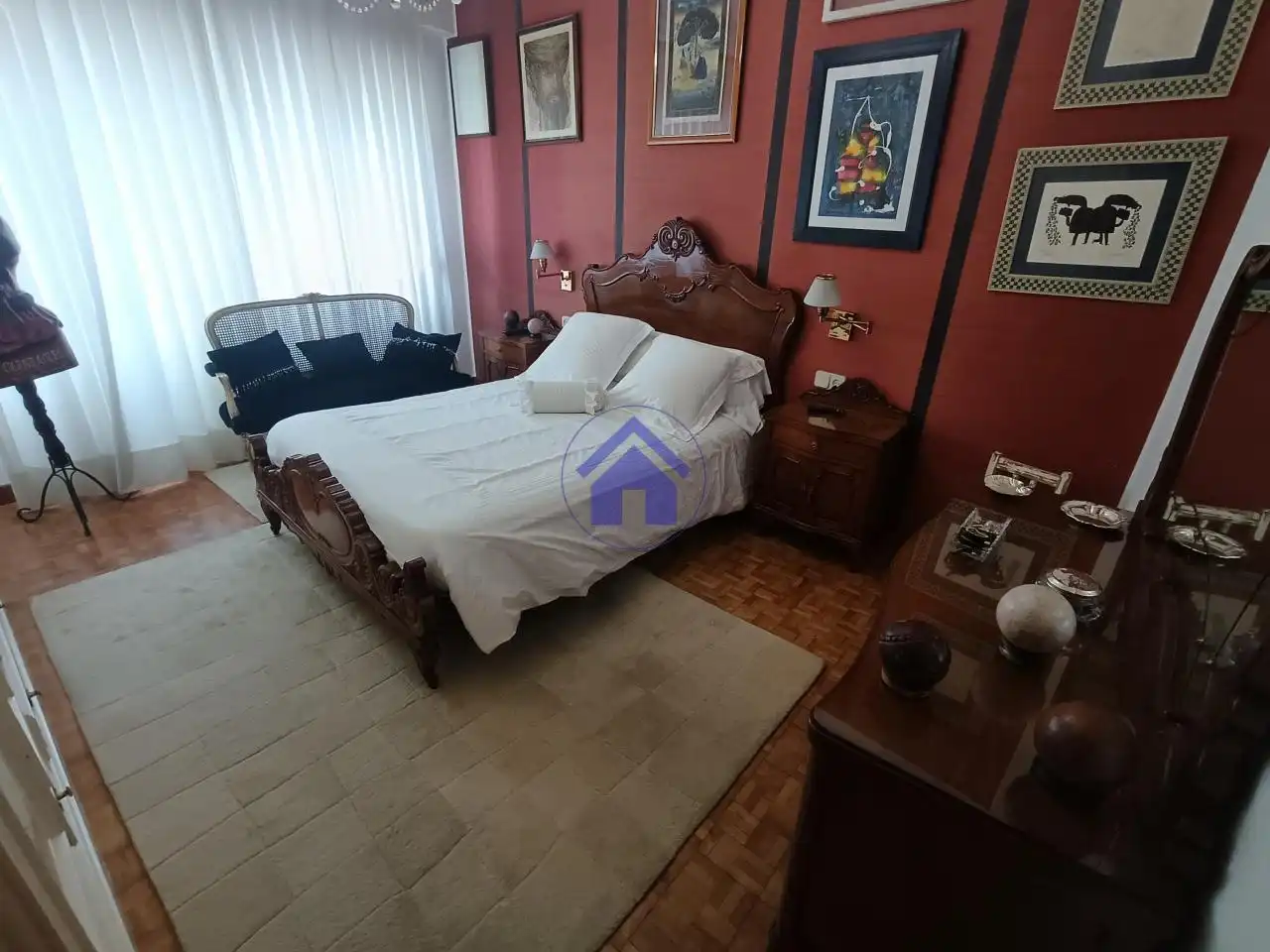 Bedroom of Flat for rent in Vigo   with Heating, Parquet flooring and Terrace