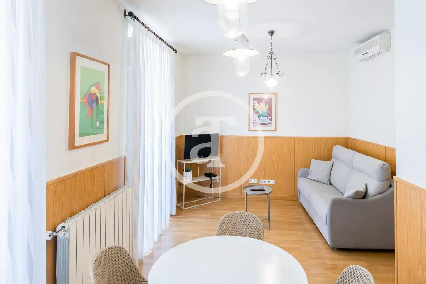 Sala de estar de Piso de alquiler en Madrid con Aire acondicionado, Calefacción y Amueblado