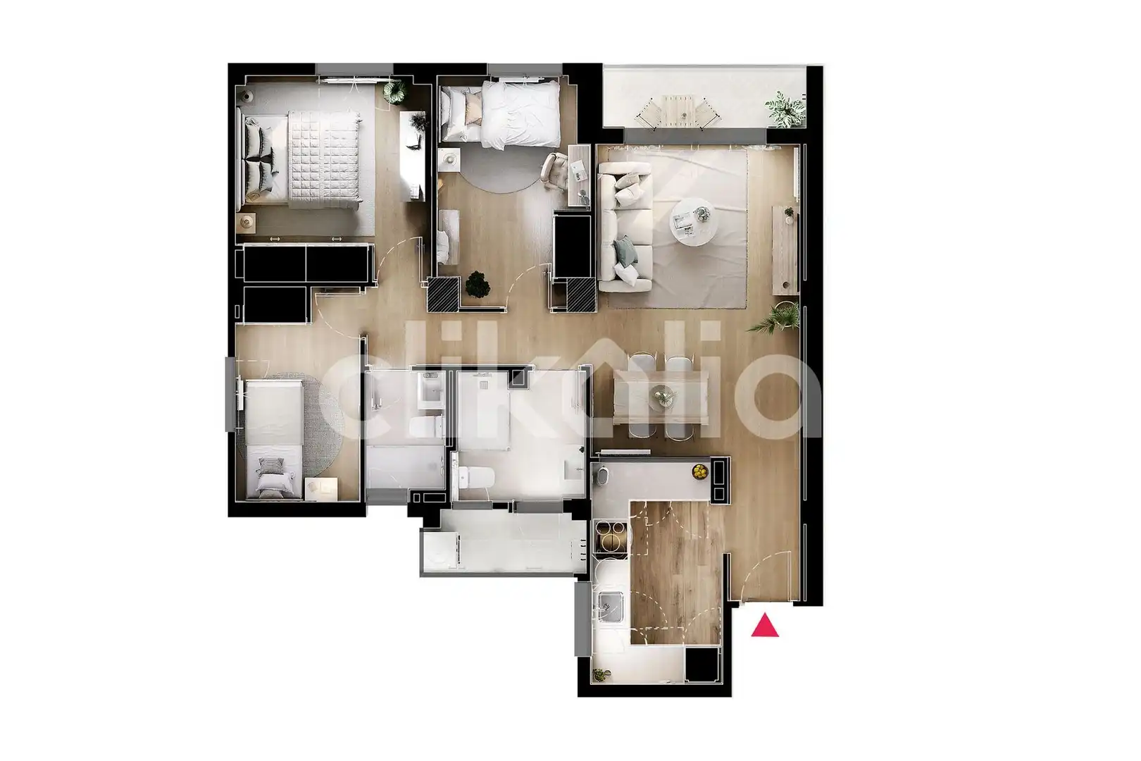 Bedroom of Flat for sale in Madrid  with Air Conditioner, Heating and Terrace