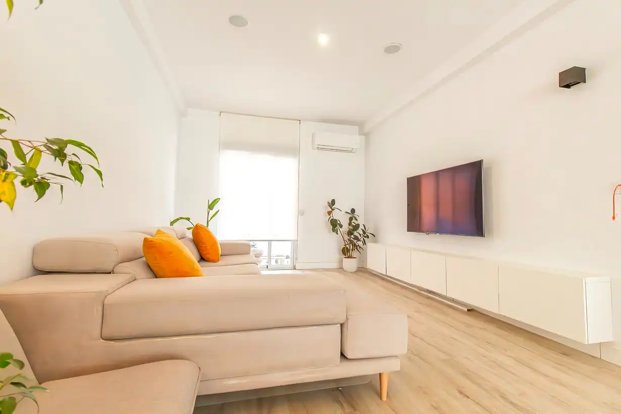 Sala de estar de Piso de alquiler en Madrid con Aire acondicionado, Calefacción y Terraza