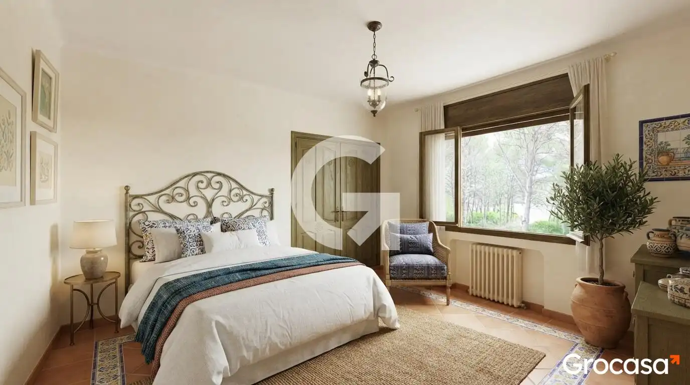 Dormitori de Finca rústica en venda en L'Ametlla de Mar  amb Calefacció, Jardí privat i Terrassa