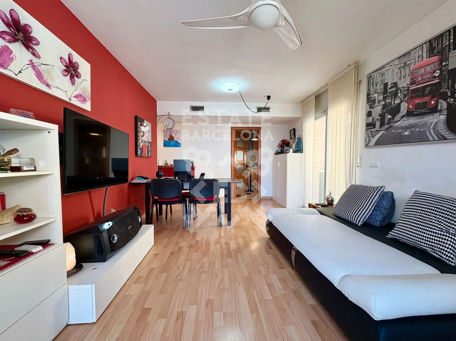 Living room of Flat for sale in Blanes  with Air Conditioner, Furnished and Balcony