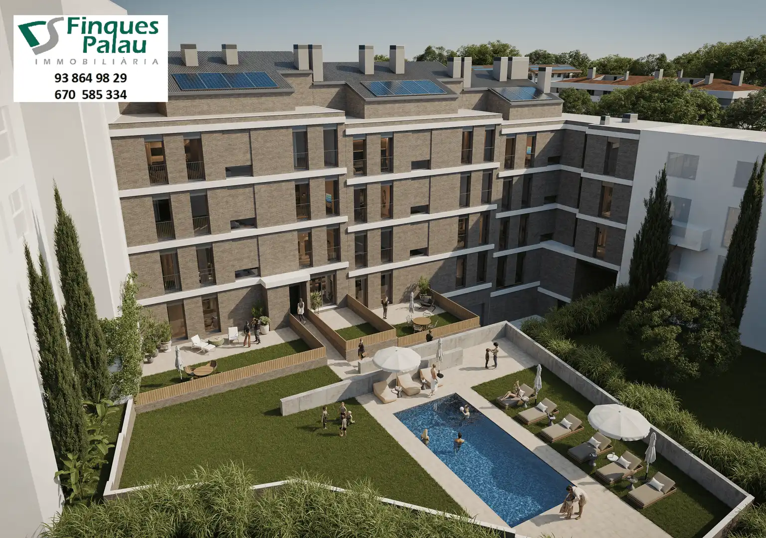 Vista exterior de Pis en venda en Palau-solità i Plegamans amb Jardí privat, Parquet i Terrassa