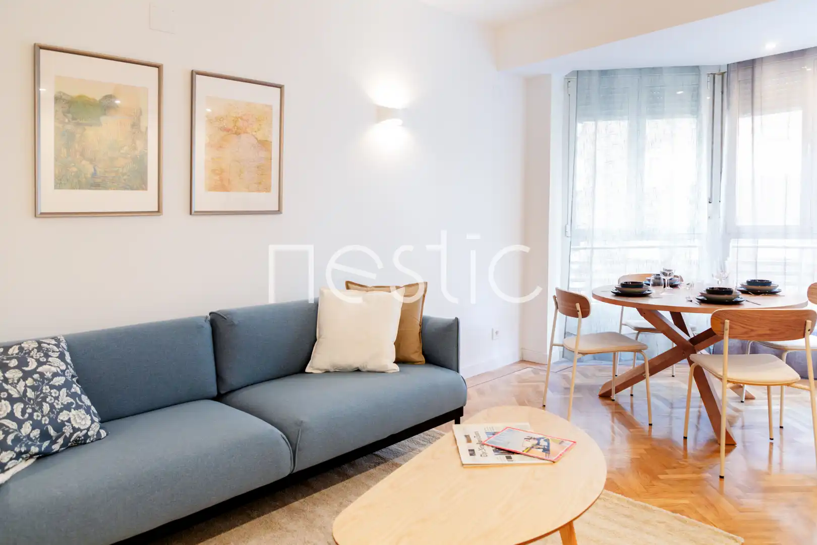 Wohnzimmer von Wohnungen zur Miete in Madrid mit Klimaanlage, Heizung und Möbliert
