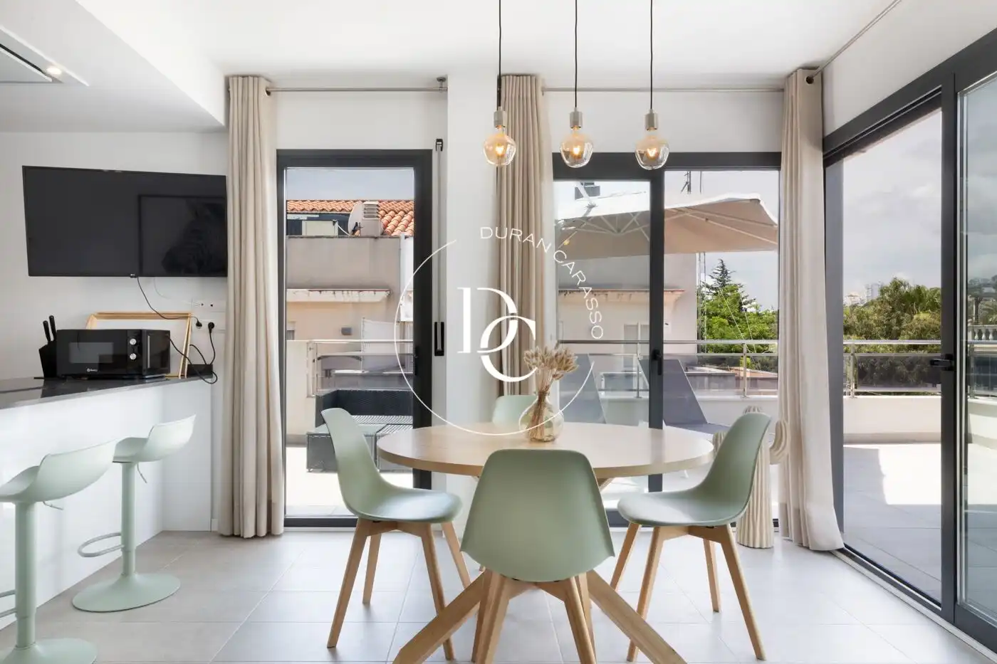 Esszimmer von Maisonette zum Verkauf in Sitges mit Klimaanlage, Heizung und Terrasse