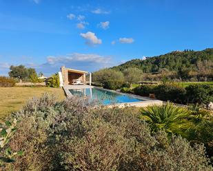 Jardí de Finca rústica de lloguer en Pollença amb Aire condicionat, Piscina i Moblat