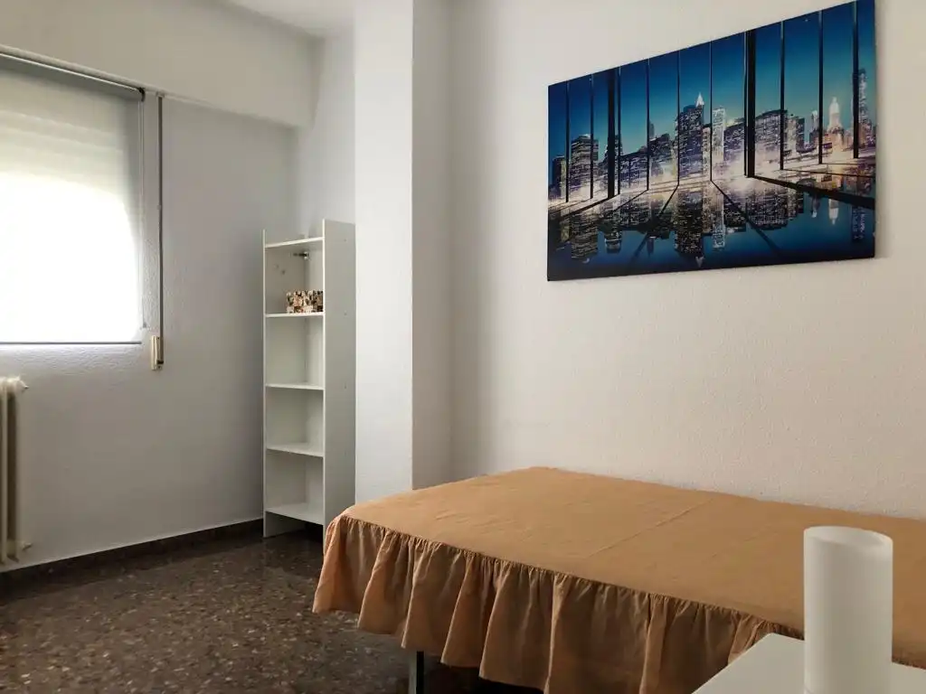 Schlafzimmer von Wohnung zur Miete in Albacete mit Heizung, Möbliert und Balkon